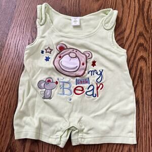Toffy House light green teddy bear romper, size 3-6 months